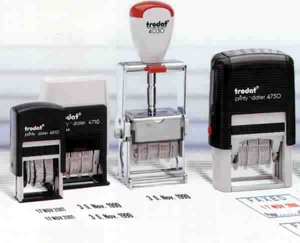 DATUM - ZIFFERN - UND WORTBANDSTEMPEL